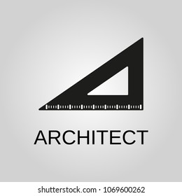 Architect icon. Architect symbol. Flat design. Stock - Vector illustration