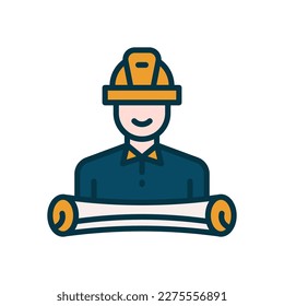 architect icon for your website, mobile, presentation, and logo design.