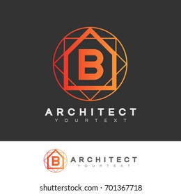 architect initial Letter B Logo design