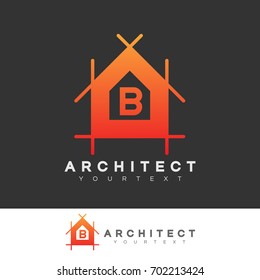 Architect Initial Letter B Logo Design: Vetor Stock (livre De Direitos ...