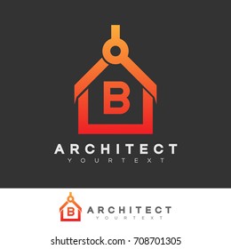 architect initial Letter B Logo design