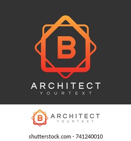 Architect Initial Letter B Logo Design Stock Vector (Royalty Free ...