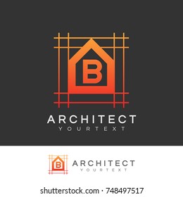architect initial Letter B Logo design