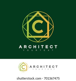 architect initial Letter C Logo design