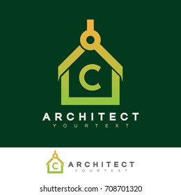 Architect Initial Letter C Logo Design Stock Vector (Royalty Free ...