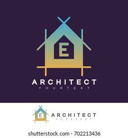 architect initial Letter E Logo design