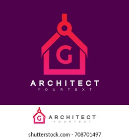 architect initial Letter G Logo design