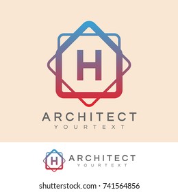 architect initial Letter H Logo design