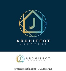 architect initial Letter J Logo design