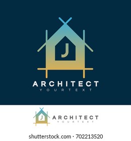 architect initial Letter J Logo design