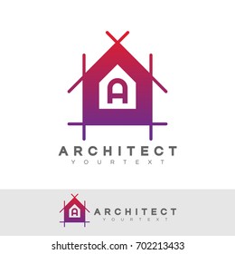 architect initial Letter A Logo design