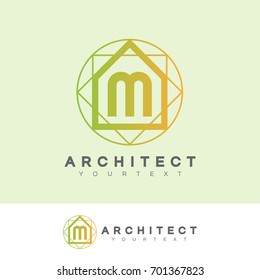 architect initial Letter M Logo design