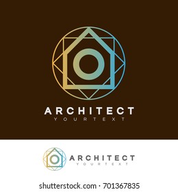 architect initial Letter O Logo design