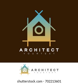 architect initial Letter O Logo design