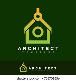 architect initial Letter O Logo design