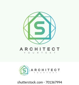 architect initial Letter S Logo design