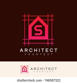 architect initial Letter S Logo design