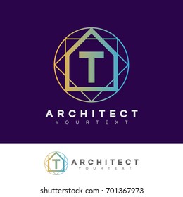 architect initial Letter T Logo design