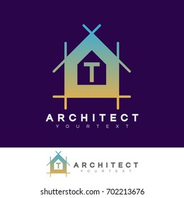 architect initial Letter T Logo design