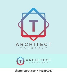 architect initial Letter T Logo design