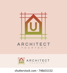 architect initial Letter U Logo design