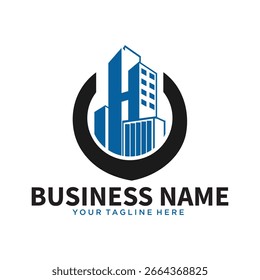 architect, initials, consulting, skyline, industry, structure, technology, investment, housing, agent, silhouette, minimalist, monogram, emblem, flat, brand, city, luxury Logo Design