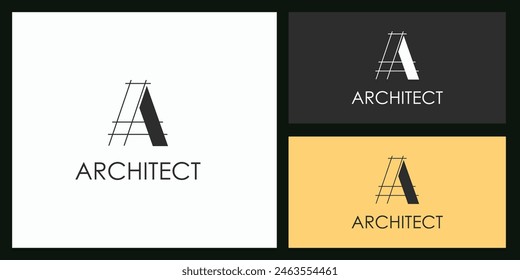 architect with initials A vector logo