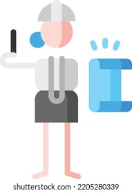 architect isolated design element stock illustration. Vector on a white background