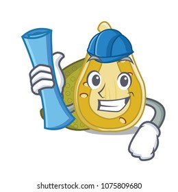 Architect jackfruit character cartoon style