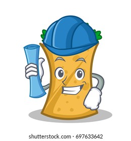 Architect kebab wrap character cartoon