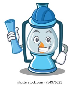 Architect lantern character cartoon style