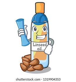 Architect lenseed oil in the character shape