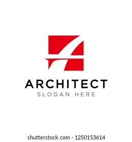 Architect letter A logo vector, design architect icon, logotype symbol vector