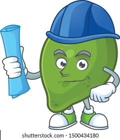 Architect lime fresh cute for cartoon mascot