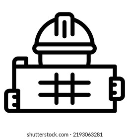 architect line icon vector , home