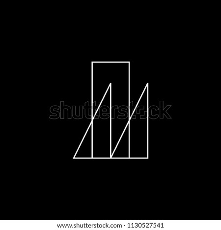 Architect logo abstract template. Unique symbol vector illustration.