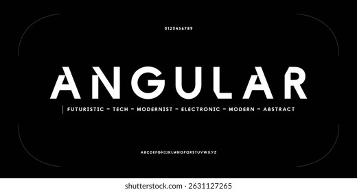 Architect logo alphabet, bold creative letters, unique architectural font for modern elegant logo, stylish minimalist headline, futuristic typographic design. Vector typeset.
