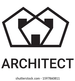 Architect logo design symbolizing ones organization.It is design that is used by an organization for it's letterhead,advertising material,and signs as an emblem.