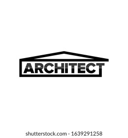 Architect logo. lettering logotype. letter vector design