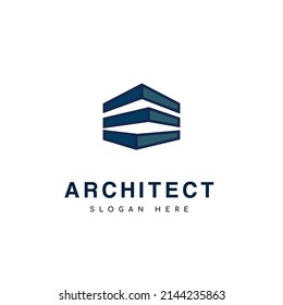Architect logo template design, icon illustration 