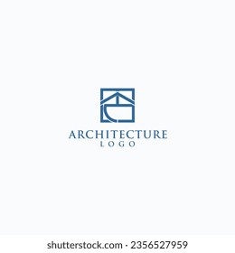 architect logo vector design in abstract style