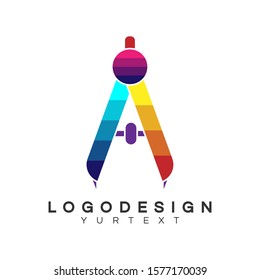 architect logo vector design full color