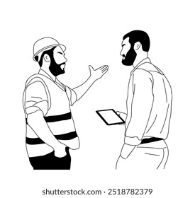 Architect manager do short brief to builder 