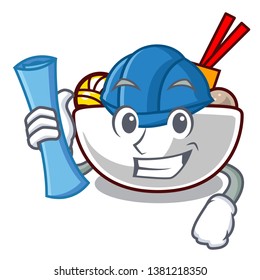 Architect meatball in the a mascot shape