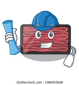Architect minced meat on a mascot plate