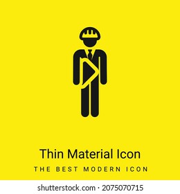 Architect minimal bright yellow material icon