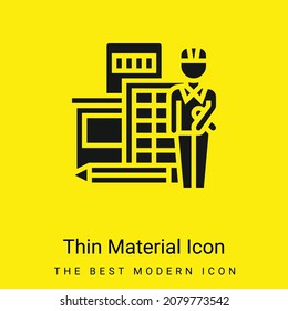Architect minimal bright yellow material icon