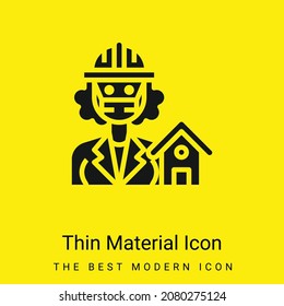 Architect minimal bright yellow material icon