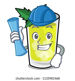 Architect mint julep character cartoon