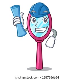 Architect mirror isolated with on the mascot